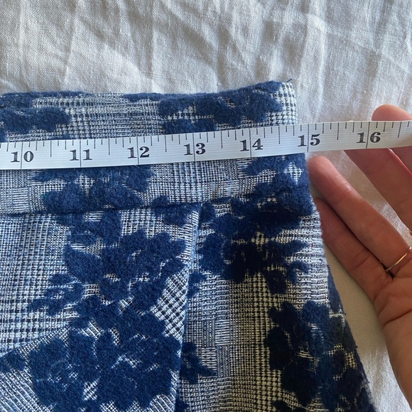 Halogen faux wrap lined midi skirt, sz 8, navy floral velvet, so soft! BNWOT - Picture 6 of 10